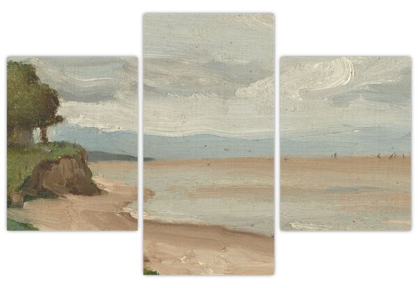 Obraz - Jean-Baptiste-Camille Corot, Beach Near Etretat, reprodukcia (90x60 cm)