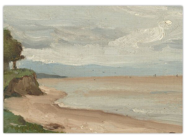 Obraz - Jean-Baptiste-Camille Corot, Beach Near Etretat, reprodukcia (70x50 cm)