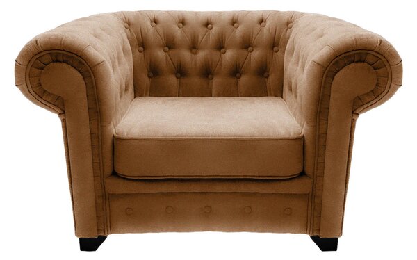KRESLO CHESTERFIELD, textil, kompozitné drevo, koňaková Livetastic - Online Only obývacie izby, Online Only