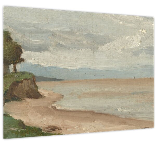 Obraz - Jean-Baptiste-Camille Corot, Beach Near Etretat, reprodukcia (70x50 cm)