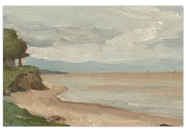 Obraz - Jean-Baptiste-Camille Corot, Beach Near Etretat, reprodukcia (90x60 cm)