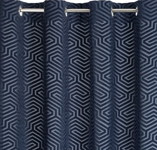 ZÁVES NA KRÚŽKOCH PIERRE CARDIN INGA 140X250 CM TMAVOMODRÁ