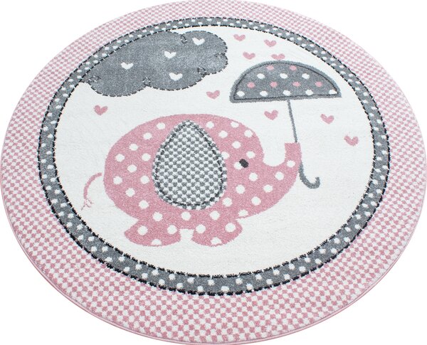 Ayyildiz koberce Kusový koberec Kids 570 pink kruh - 120x120 (priemer) kruh cm