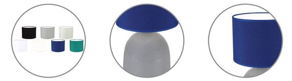Stolná lampa Indigo, 1x textilné čierne tienidlo, čierna konštrukcia