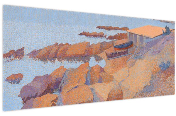 Obraz - Henri Edmond Cross, Calanque des Antibois, reprodukcia (120x50 cm)