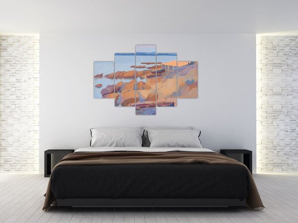 Obraz - Henri Edmond Cross, Calanque des Antibois, reprodukcia (150x105 cm)