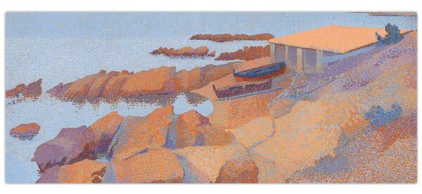 Obraz - Henri Edmond Cross, Calanque des Antibois, reprodukcia (120x50 cm)