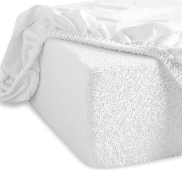 Plachta posteľná biela froté EMI, Plachta 90 (100)x200