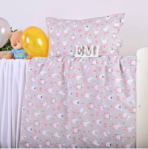 Obliečky detské bavlnené Zajačiky EMI, Detský set 90x130 + 45x65