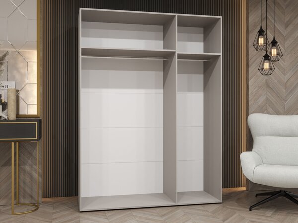 Šatníková skriňa Pianos 1 150x202x52 - orech warmia / zlatá