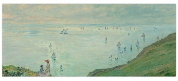 Obraz - Henri Fantin-Latour, Cliffs at Pourville, reprodukcia (120x50 cm)