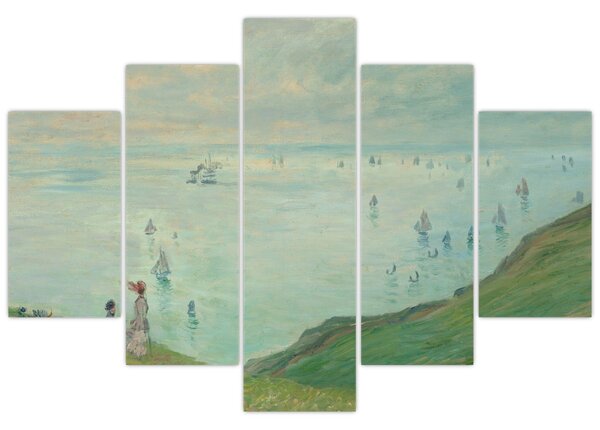 Obraz - Henri Fantin-Latour, Cliffs at Pourville, reprodukcia (150x105 cm)