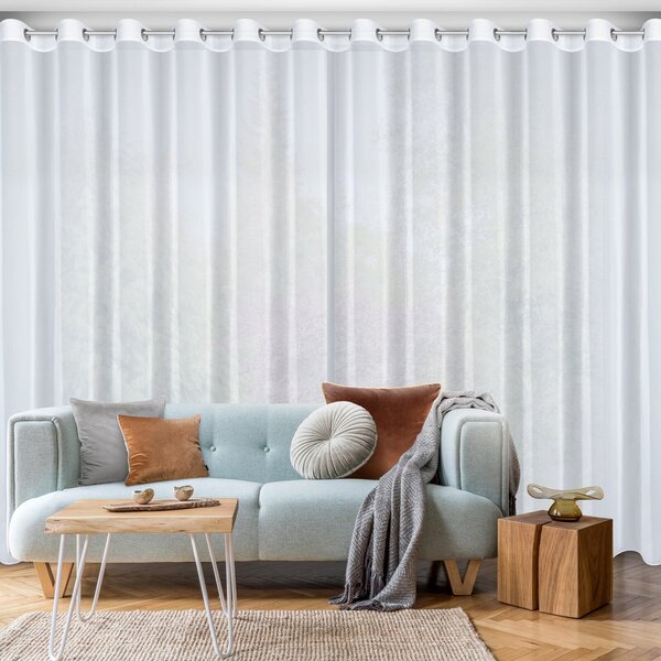 ZÁCLONA NA KRÚŽKOCH ARLETA 350X270 CM BIELA BS