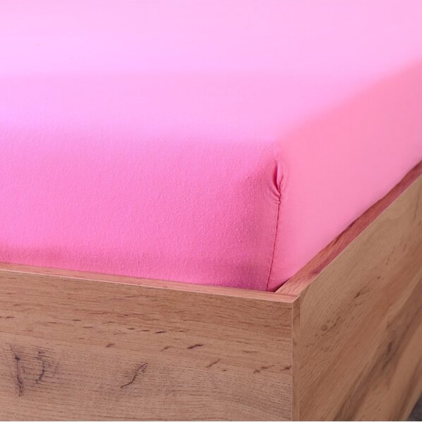 Plachta posteľná ružová jersey EMI, Detská plachta 60x120