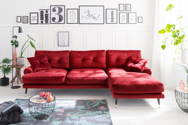 ROHOVÁ SEDAČKA, textil, tmavočervená MID.YOU - Online Only obývacie izby, Online Only
