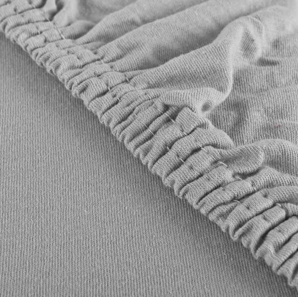 Plachta posteľná sivá jersey EMI, Detská plachta 60x120