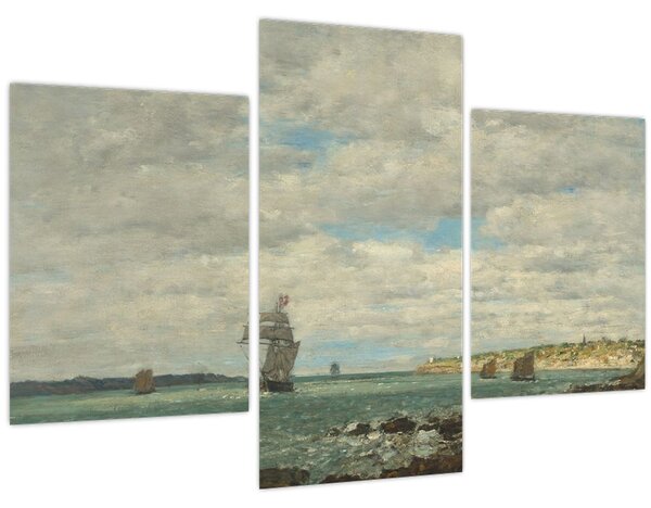 Obraz - Eugène Boudin, Coast of Brittany, reprodukcia (90x60 cm)