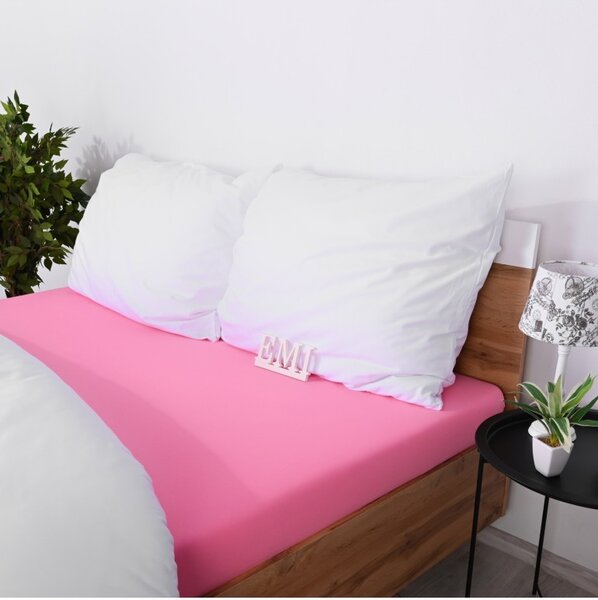 Plachta posteľná ružová jersey EMI, Detská plachta 60x120