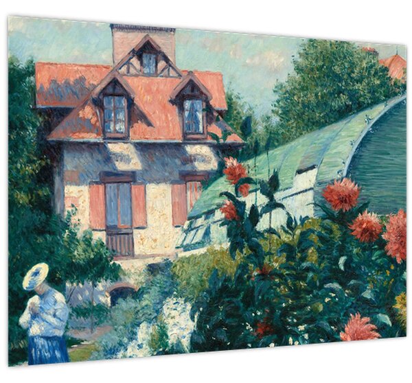 Obraz - Gustave Caillebotte, Dahlias, Garden at Petit Gennevilliers, reprodukcia (70x50 cm)