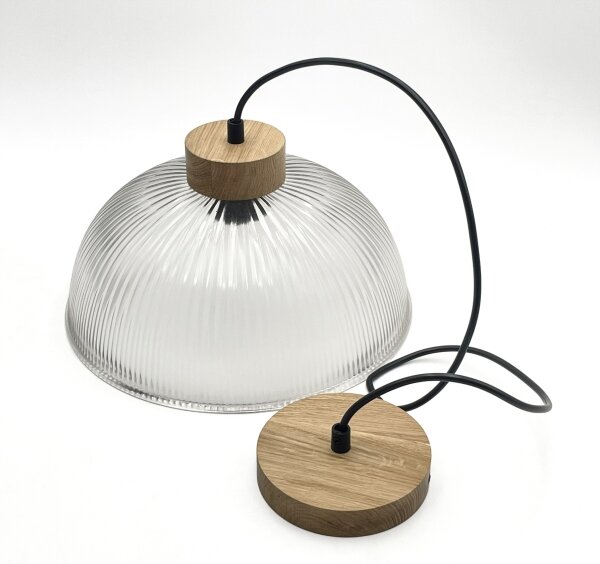Luster na lanku PIA 1xE27/60W/230V pr. 30 cm dub