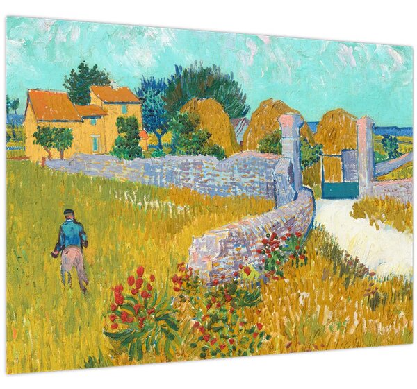 Obraz - Vincent van Gogh, Farmhouse in Provence, reprodukcia (70x50 cm)