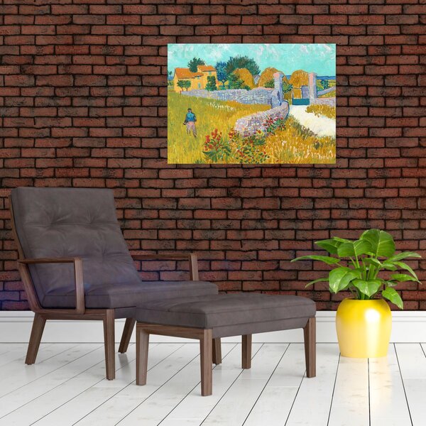 Obraz - Vincent van Gogh, Farmhouse in Provence, reprodukcia (70x50 cm)