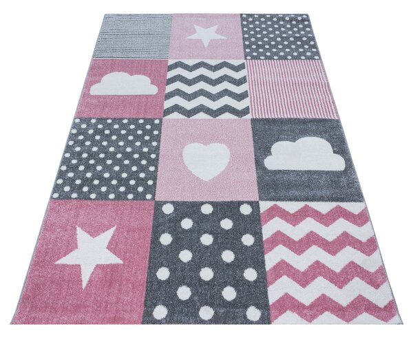 Ayyildiz, Kusový koberec Kids 620 pink, 80x150, ružová, detská izba