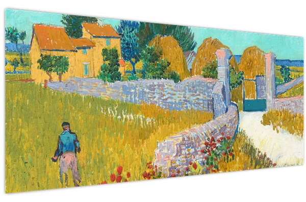 Obraz - Vincent van Gogh, Farmhouse in Provence, reprodukcia (120x50 cm)