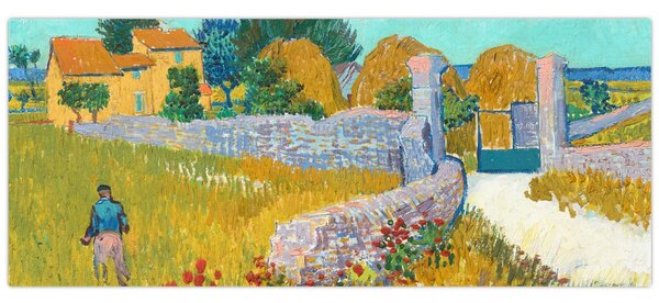Obraz - Vincent van Gogh, Farmhouse in Provence, reprodukcia (120x50 cm)