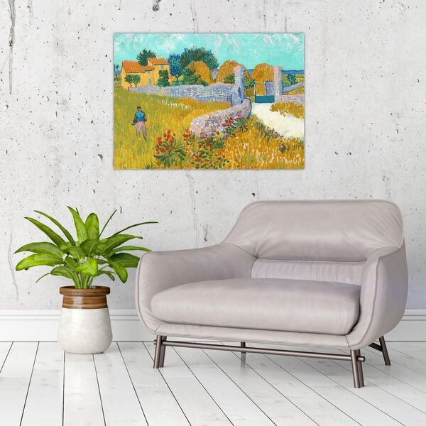 Obraz - Vincent van Gogh, Farmhouse in Provence, reprodukcia (70x50 cm)