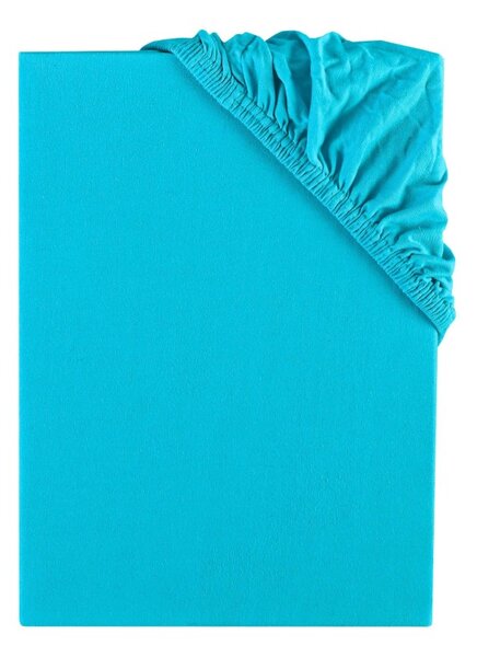 Plachta posteľná tyrkysová jersey EMI, Detská plachta 60x120