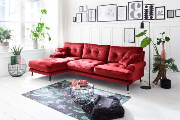 ROHOVÁ SEDAČKA, textil, tmavočervená MID.YOU - Online Only obývacie izby, Online Only