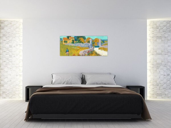Obraz - Vincent van Gogh, Farmhouse in Provence, reprodukcia (120x50 cm)