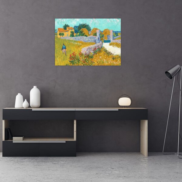 Obraz - Vincent van Gogh, Farmhouse in Provence, reprodukcia (70x50 cm)