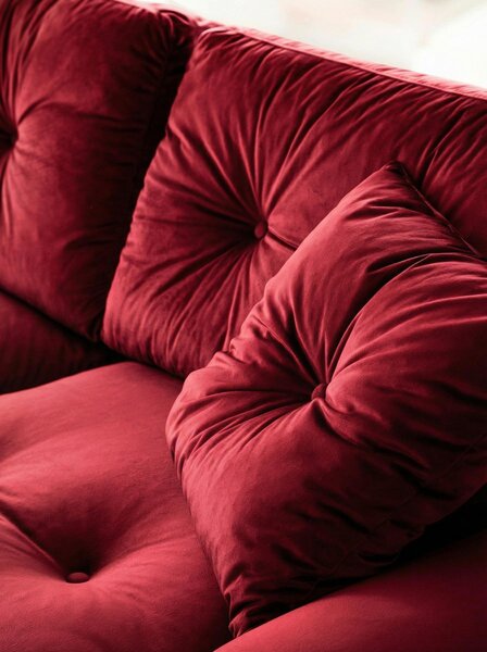 ROHOVÁ SEDAČKA, textil, tmavočervená MID.YOU - Online Only obývacie izby, Online Only