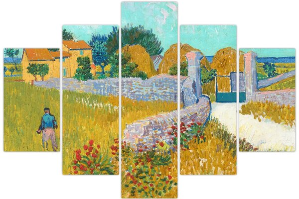 Obraz - Vincent van Gogh, Farmhouse in Provence, reprodukcia (150x105 cm)