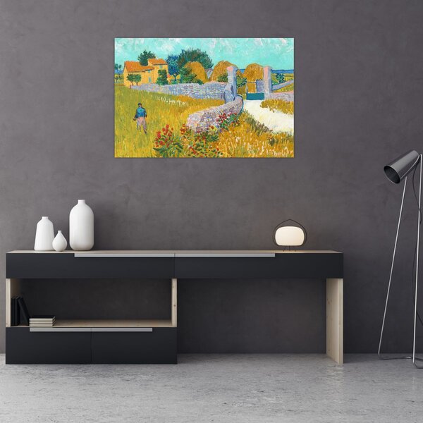 Obraz - Vincent van Gogh, Farmhouse in Provence, reprodukcia (90x60 cm)