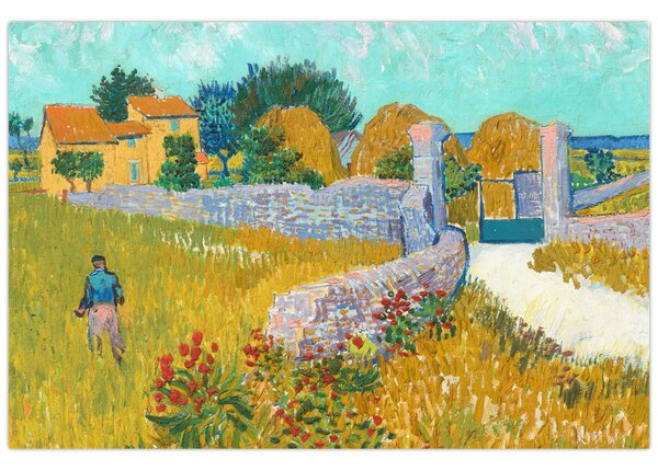 Obraz - Vincent van Gogh, Farmhouse in Provence, reprodukcia (90x60 cm)