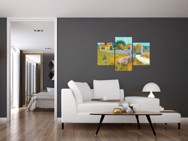 Obraz - Vincent van Gogh, Farmhouse in Provence, reprodukcia (90x60 cm)