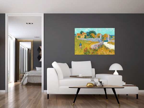 Obraz - Vincent van Gogh, Farmhouse in Provence, reprodukcia (90x60 cm)