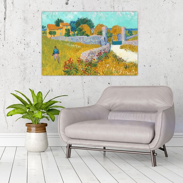 Obraz - Vincent van Gogh, Farmhouse in Provence, reprodukcia (90x60 cm)