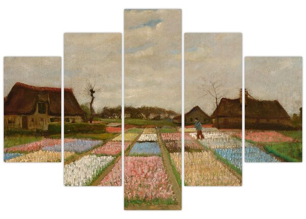 Obraz - Vincent van Gogh, Flower Beds in Holland, reprodukcia (150x105 cm)
