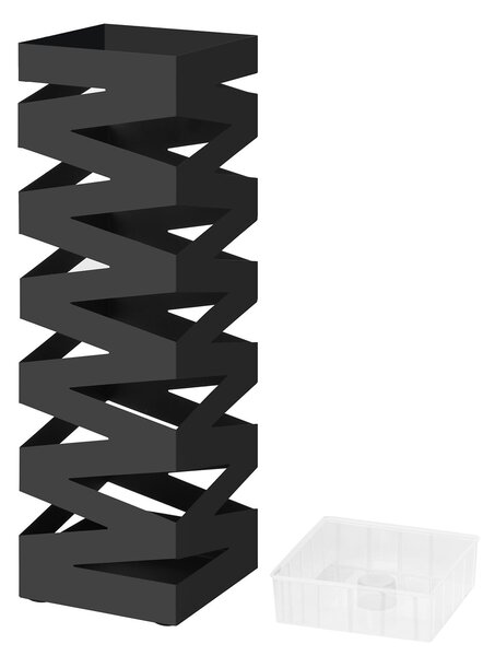 Kovový stojan na dáždniky Loft Black, 49x15,5 cm