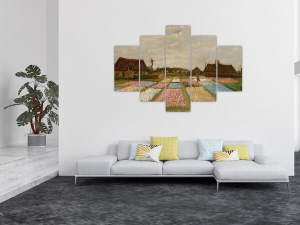 Obraz - Vincent van Gogh, Flower Beds in Holland, reprodukcia (150x105 cm)