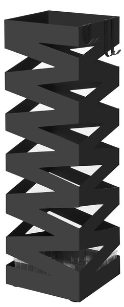 Kovový stojan na dáždniky Loft Black, 49x15,5 cm