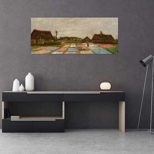 Obraz - Vincent van Gogh, Flower Beds in Holland, reprodukcia (120x50 cm)