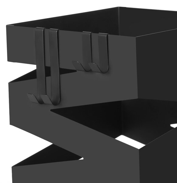 Kovový stojan na dáždniky Loft Black, 49x15,5 cm