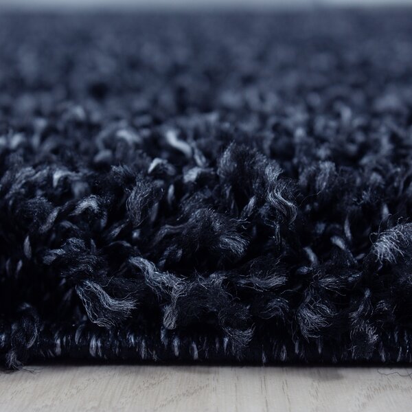 Ayyildiz , Kusový koberec Life Shaggy 1500 navy kruh, 80x80 (priemer) kruh, modrá, obývacia izba