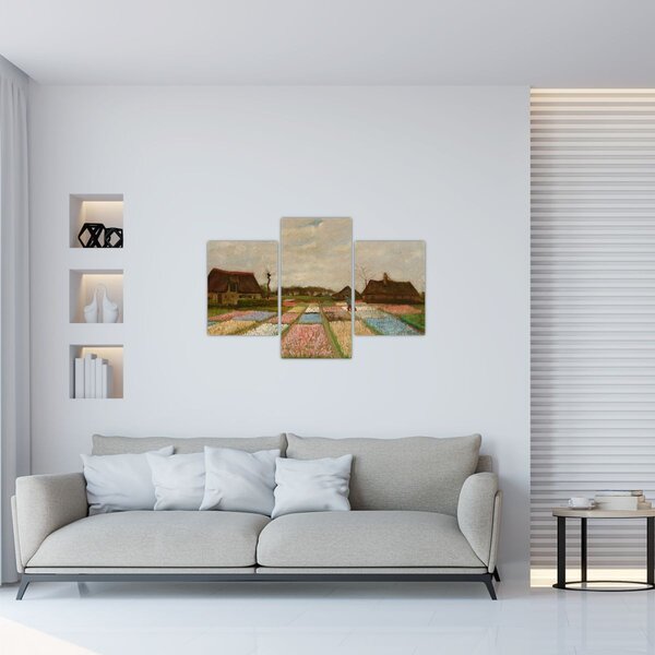 Obraz - Vincent van Gogh, Flower Beds in Holland, reprodukcia (90x60 cm)