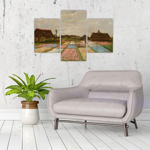 Obraz - Vincent van Gogh, Flower Beds in Holland, reprodukcia (90x60 cm)